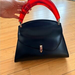 SALVATORE FERRAGAMO 
 Women's Prism Leather Top-Handle Handbag